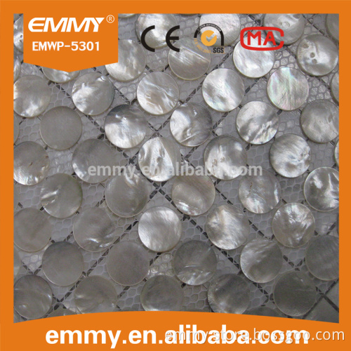 crazy white mother of pearl pattern mosaic tile, sea shell film